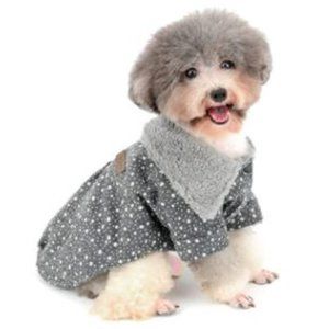 Dog Winter Coat Snowflake Fleece Lined Warm Jacket
